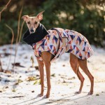 Kurtka zimowa rude trójkąty