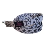 Smycz koronka czarno biała