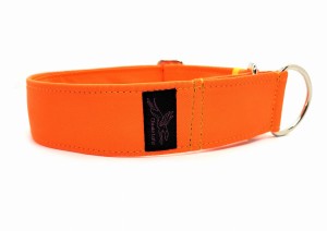 Obroża jednokolorowa neonowy pomarańczowy